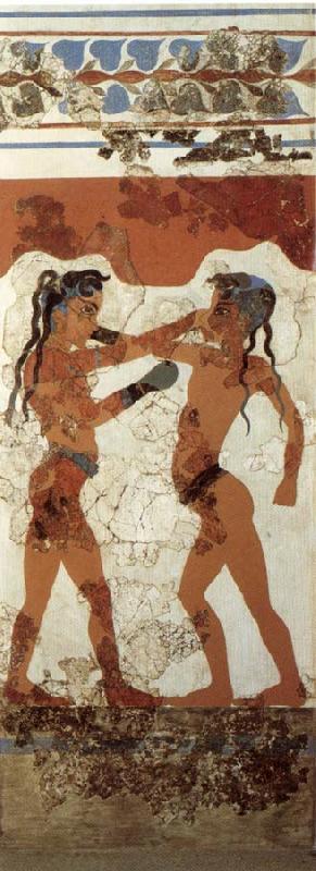 unknow artist Boys Boxing,from Thera China oil painting art